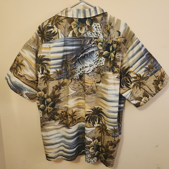 RJC VINTAGE HAWAIIAN ISLAND/POLYNESIAN BEACH COTTON BUTTON S/S MENS SIZE 3XL - Picture 2 of 12